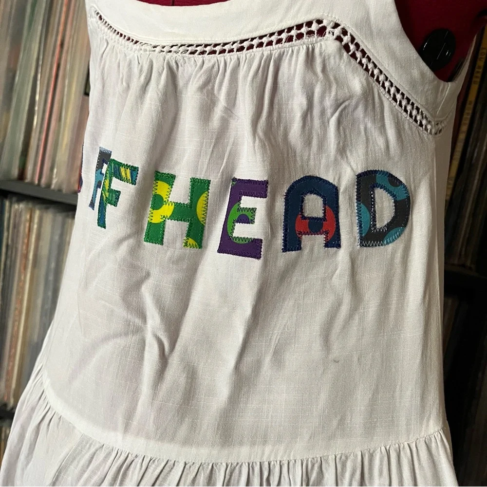 FLUFFHEAD mini dress pocket fishman donuts PHISH upcycled patchwork ⭕️🌈shakedown - Picture 10 of 15